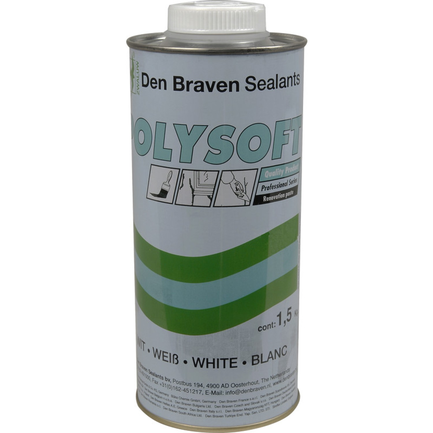 Den Braven Zwaluw Polysoft 1,5Kg Wit