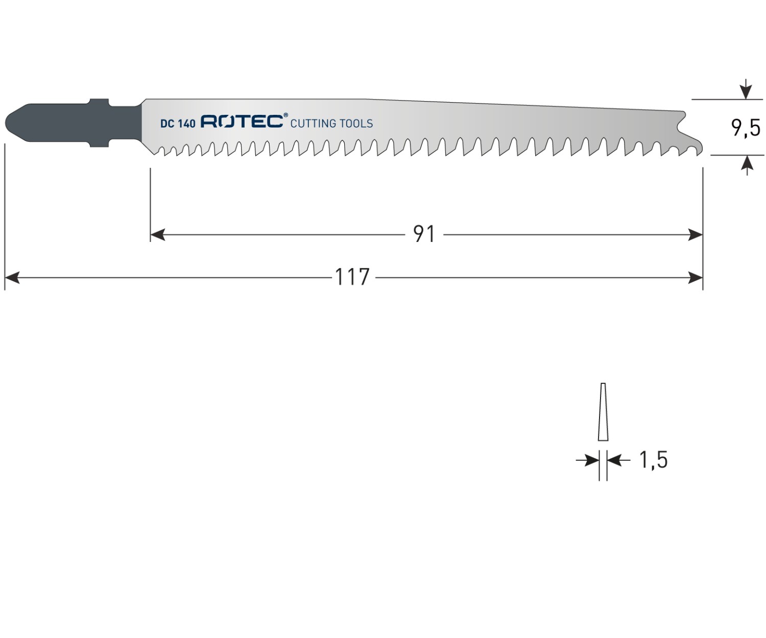 Rotec Decoupeerzaagblad DC140 / T234X