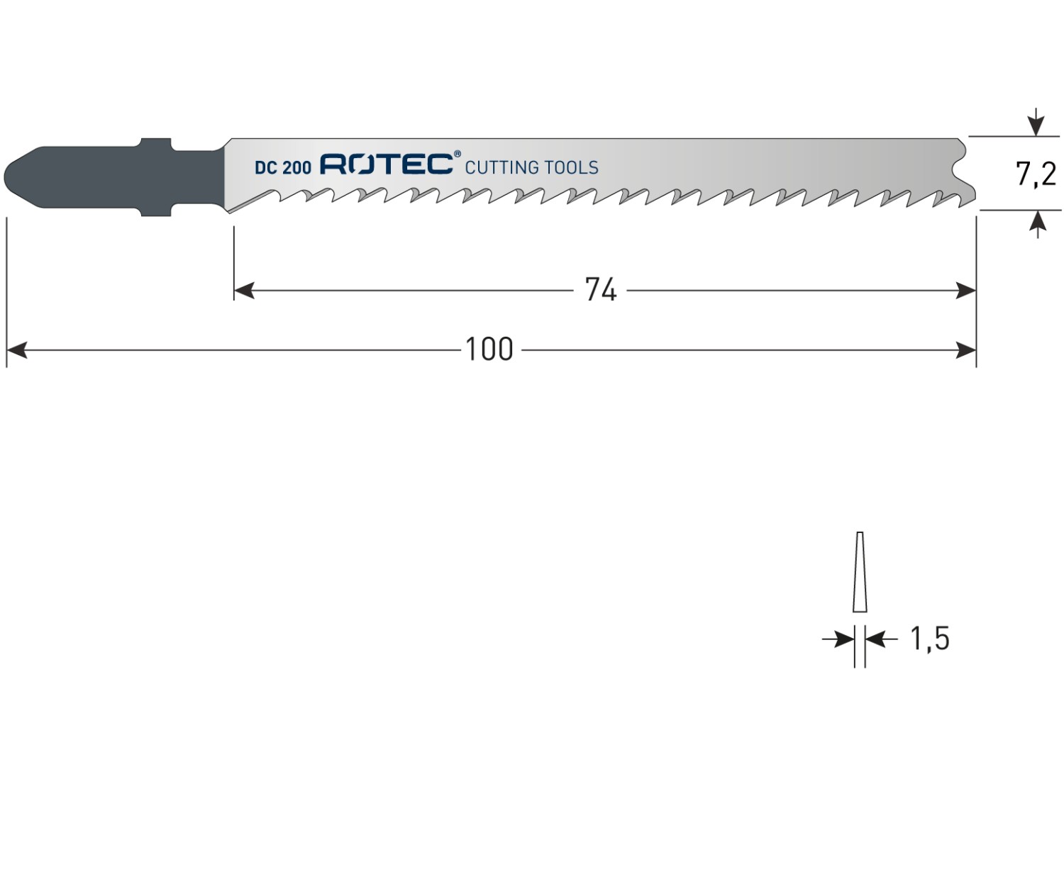 Rotec Decoupeerzaagblad DC200 / T101B