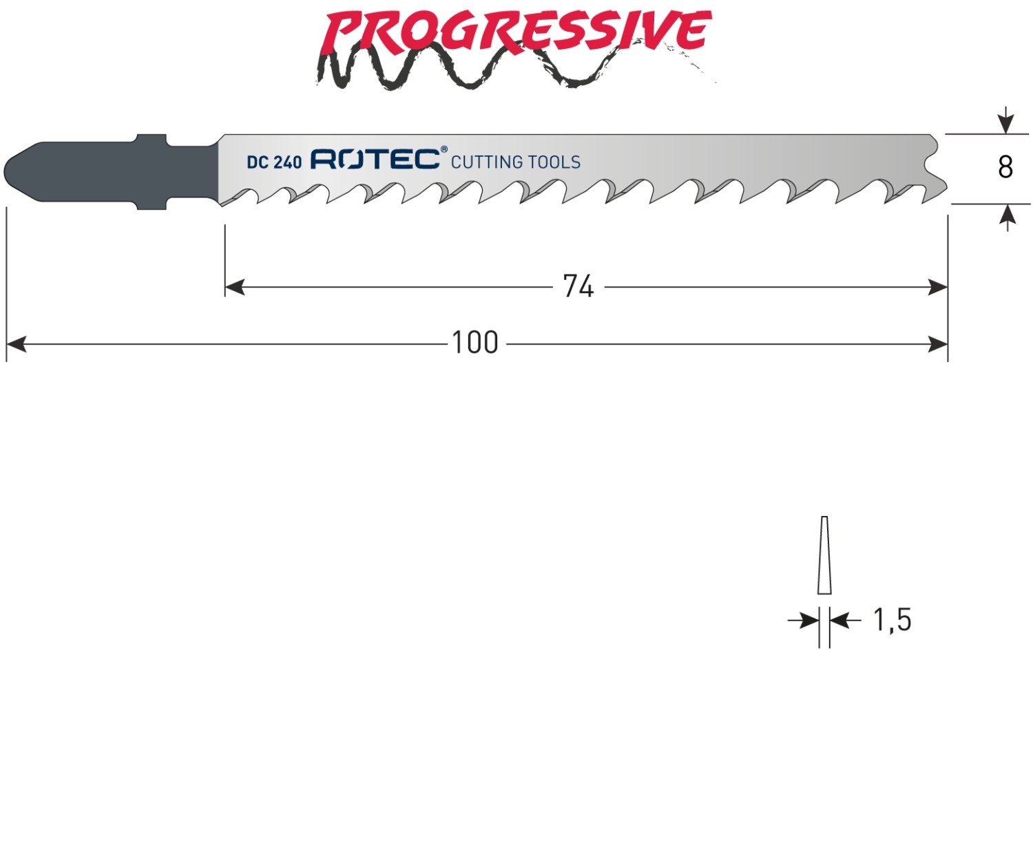 Rotec Decoupeerzaagblad DC240 / T101D