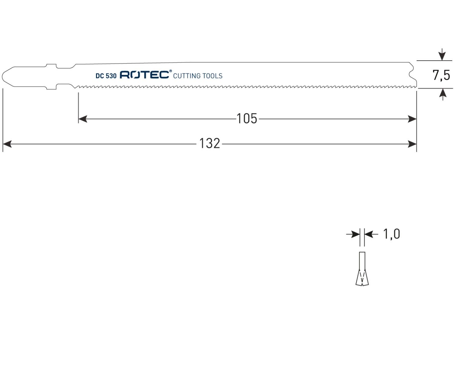 Rotec Decoupeerzaagblad DC530 / T321AF