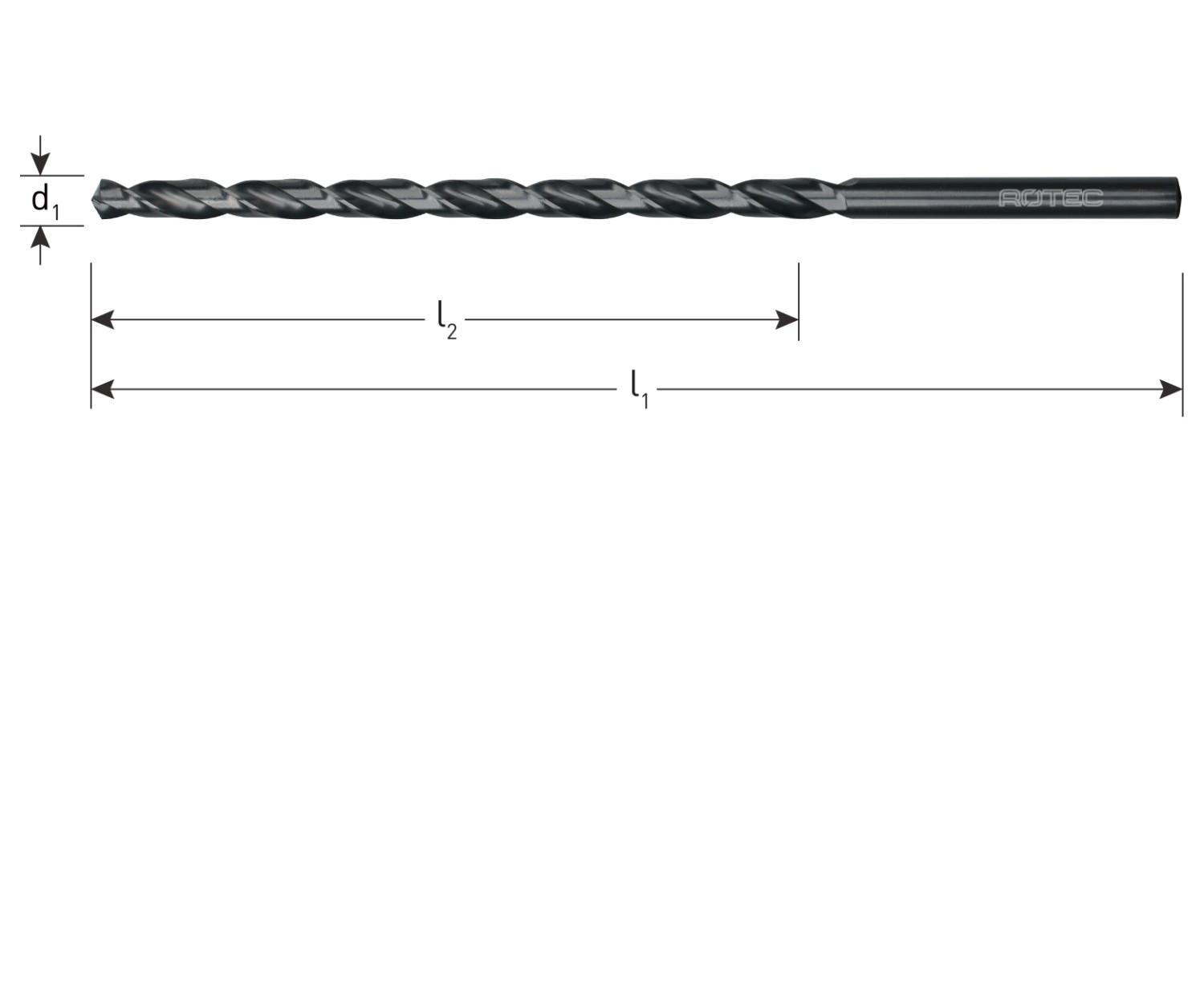 ROTEC HSS-G spiraalboor, DIN 1869, type N, ø6,0x205