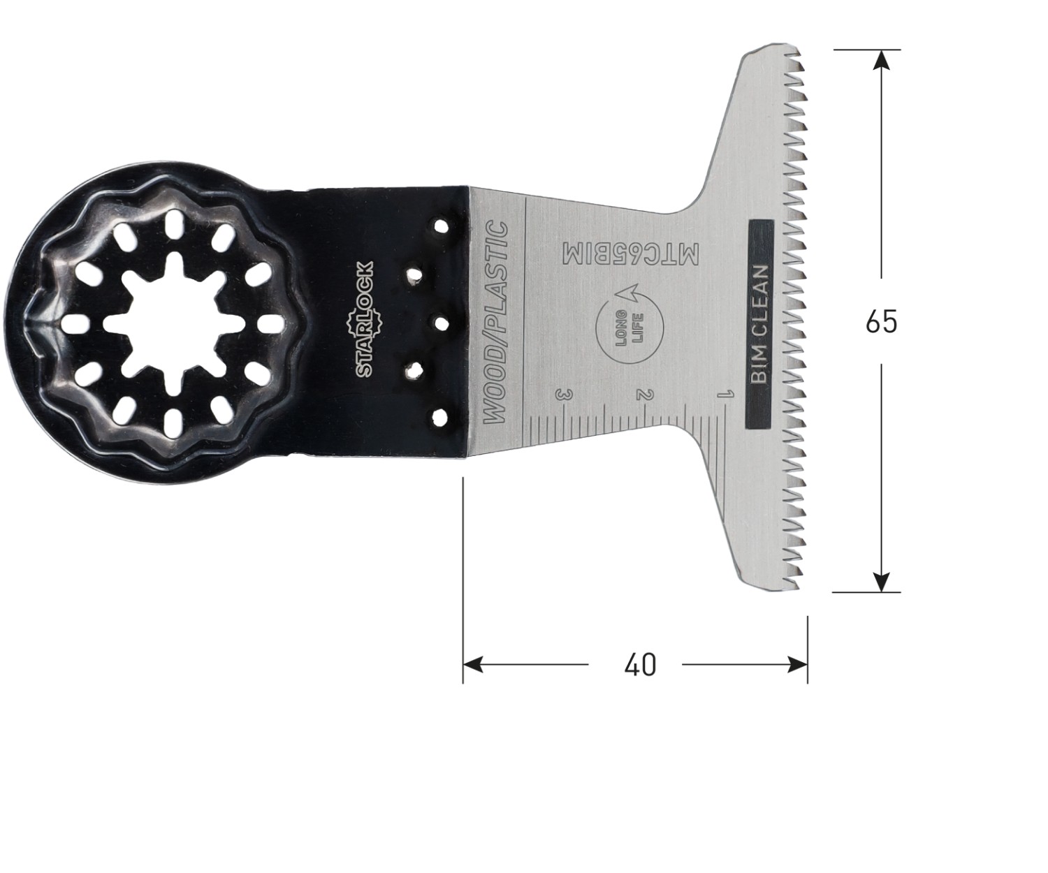 Rotec MTC65 BIM hout/plastic Starlock invalzaagblad 65X50