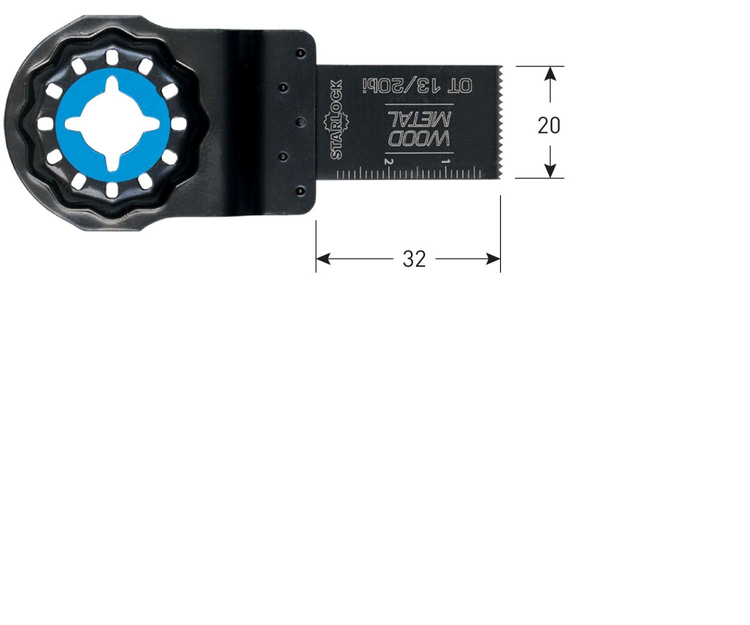 Rotec OT 13/20bi Starlock invalzaagblad Hout/Metaal 20x32