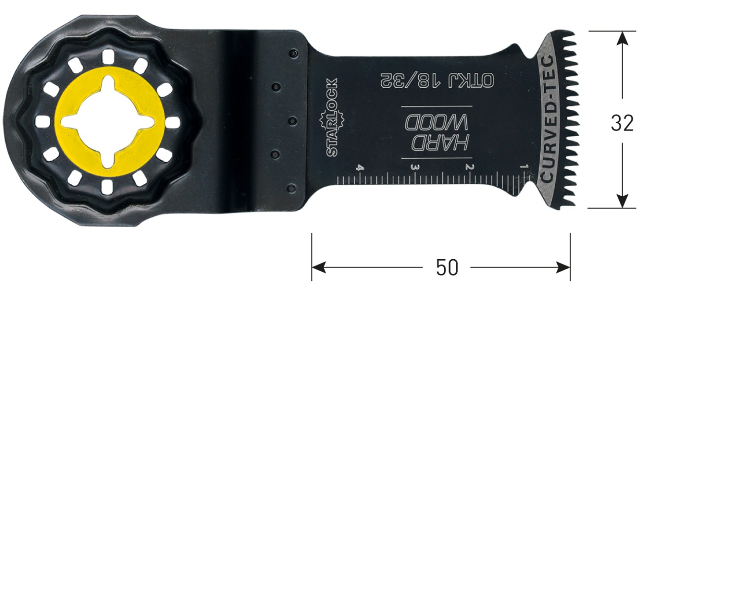 Rotec OTKJ 18/32 Starlock invalzaagblad Hardhout 32x50