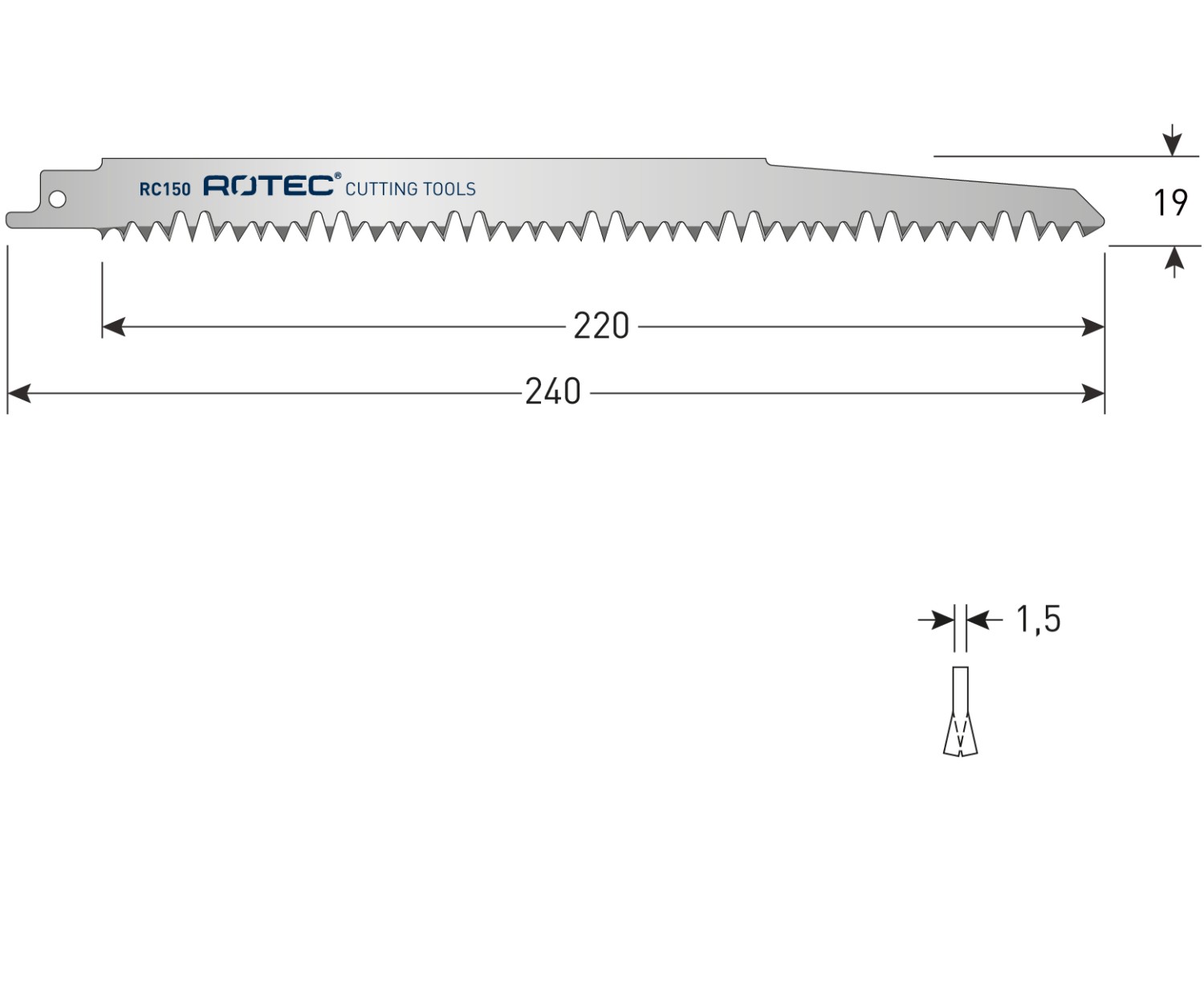 Rotec Reciprozaagblad RC150 / S1531L