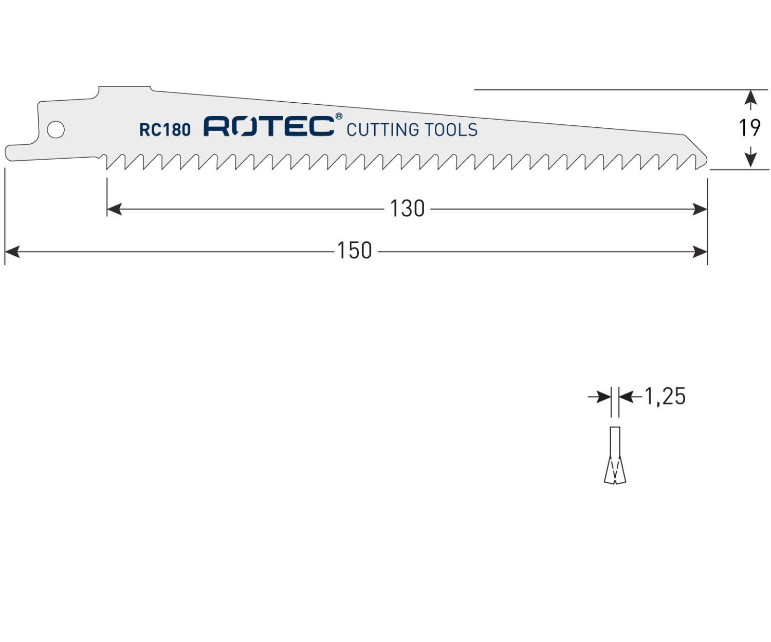 Rotec Reciprozaagblad RC180 / S644D