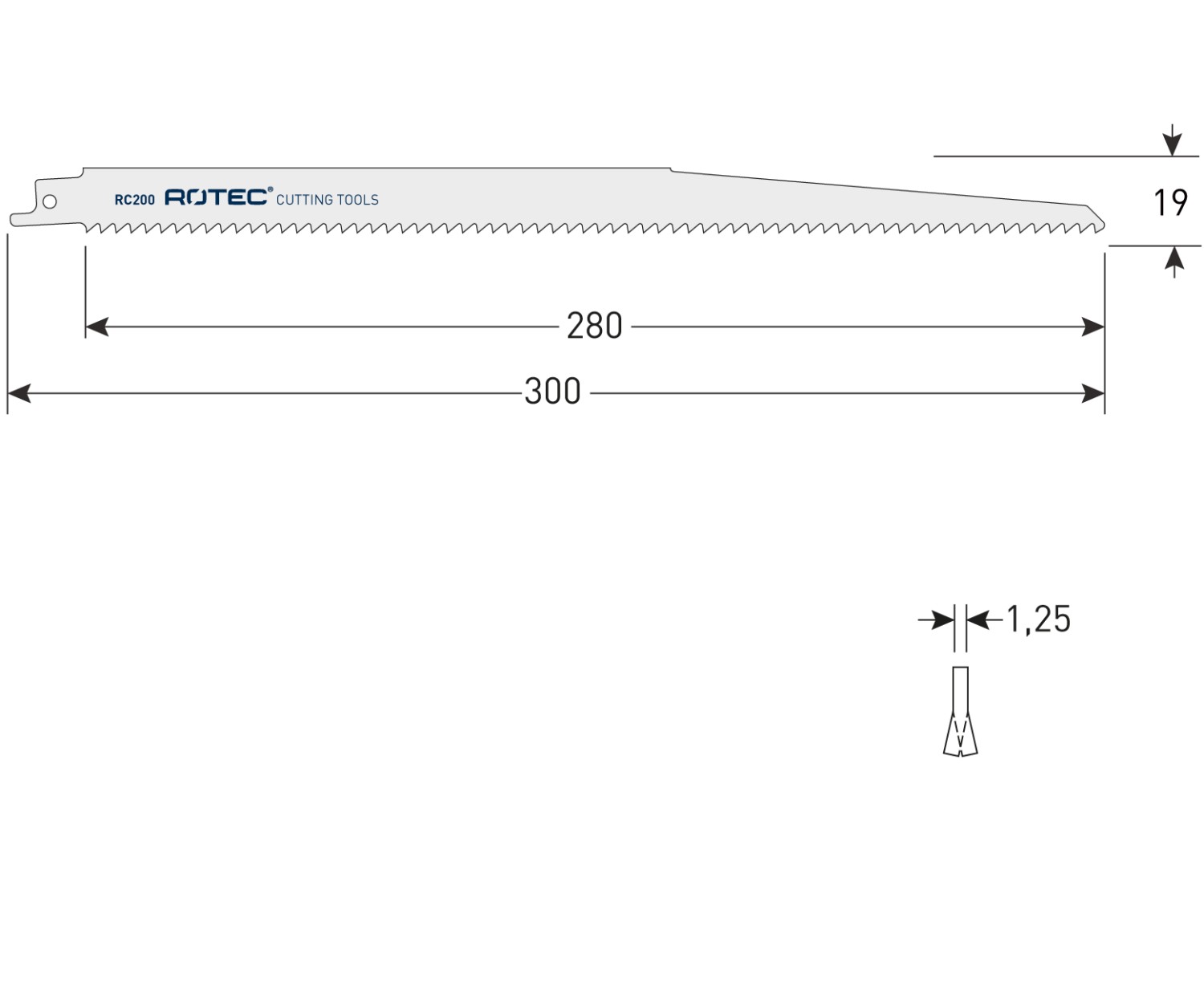 Rotec Reciprozaagblad RC200 / S1344D