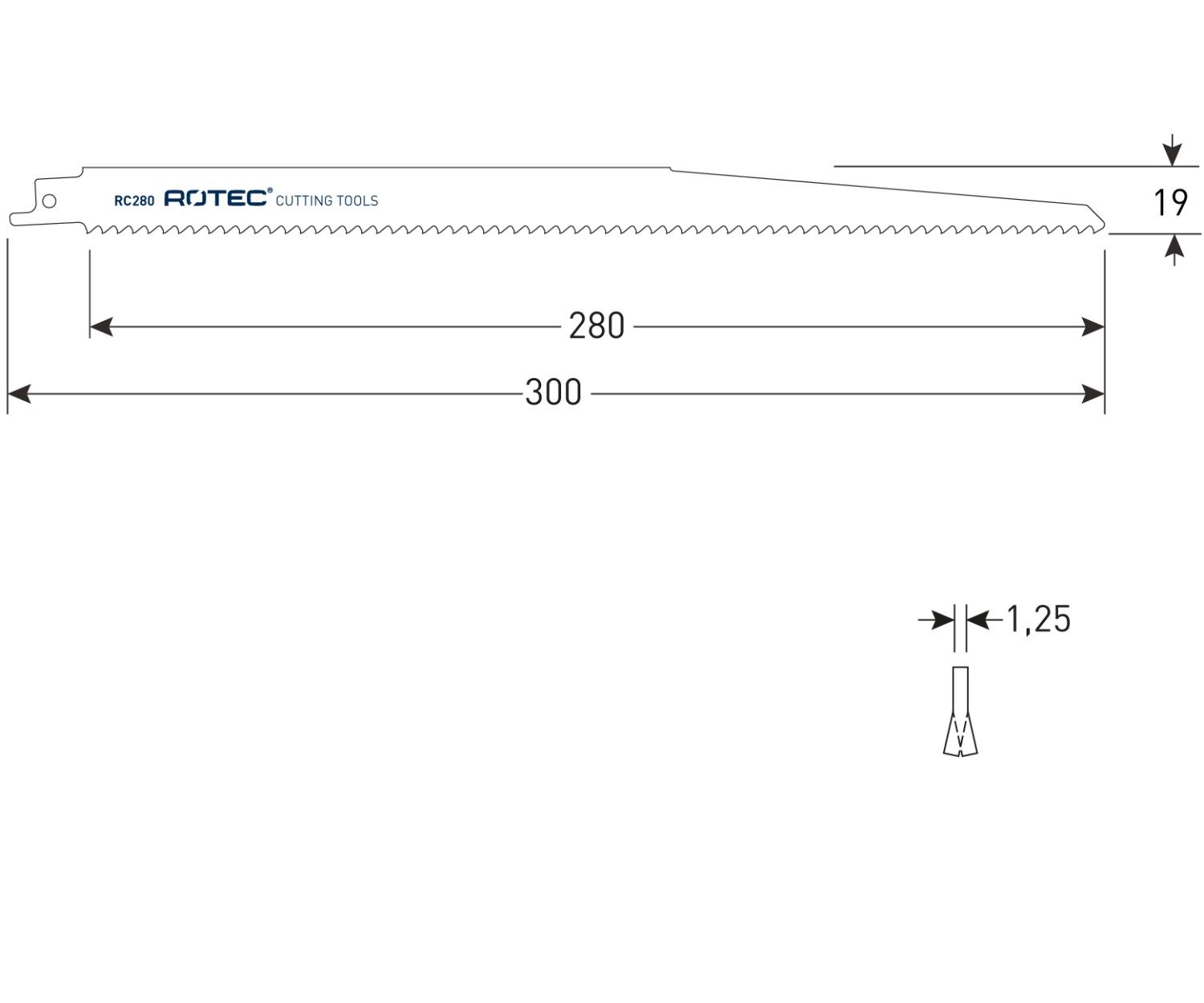 Rotec Reciprozaagblad RC280 / S1411DF