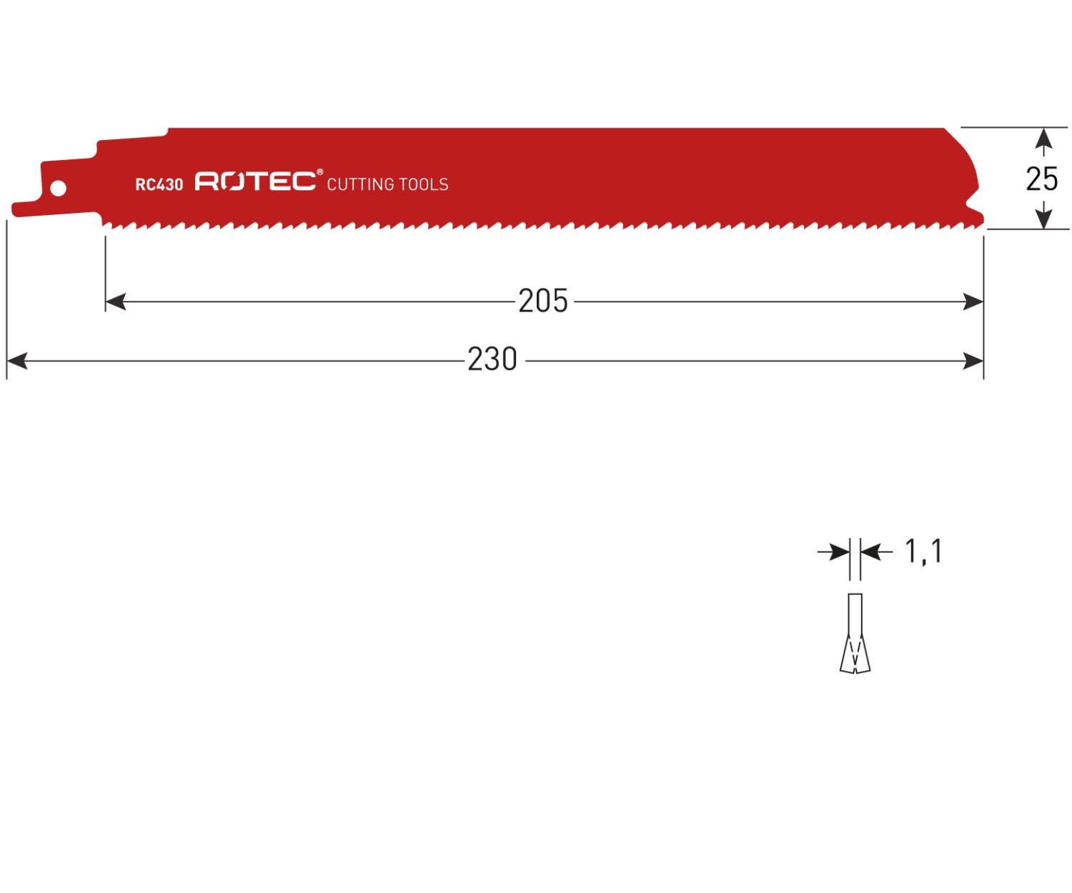 Rotec Reciprozaagblad RC430 / S1126CHF