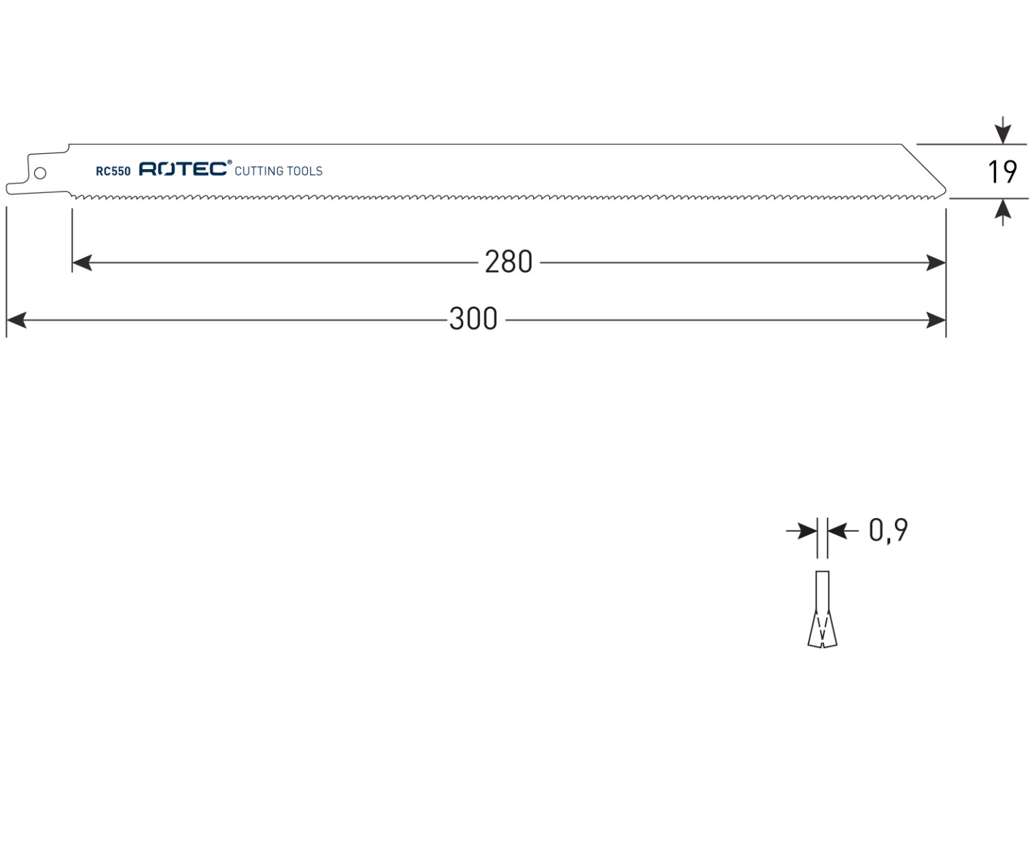 Rotec Reciprozaagblad RC550 / S1222VF