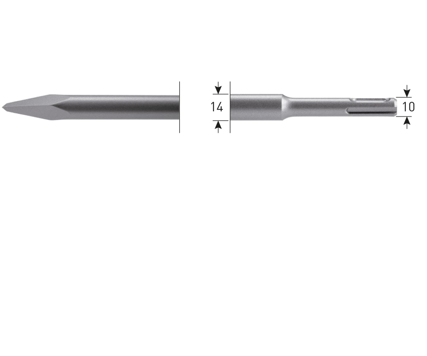 Rotec SDS-plus puntbeitel L=250