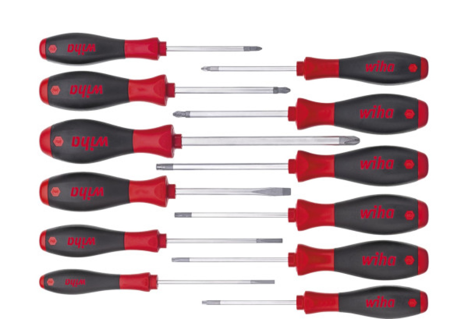 Wiha Schroevendraaierset SoftFinish assorti 12-delig